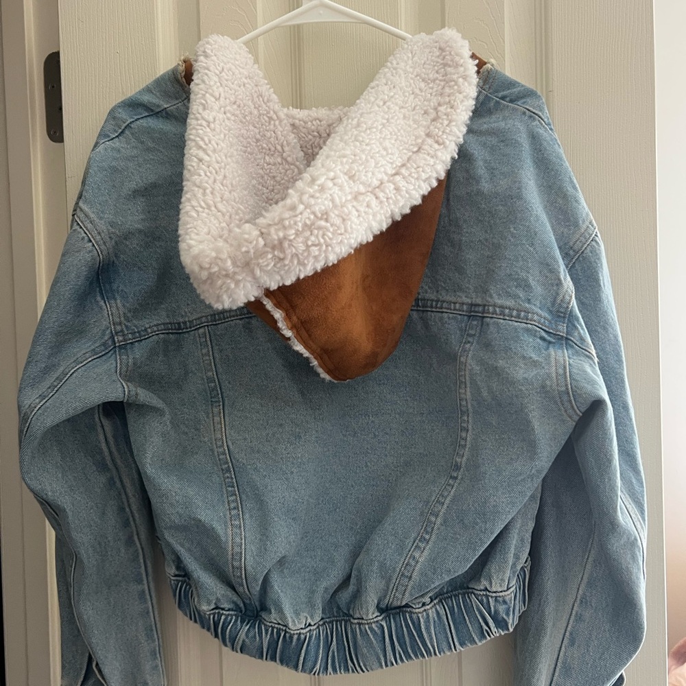 Denim Sherpa Lined Jacket